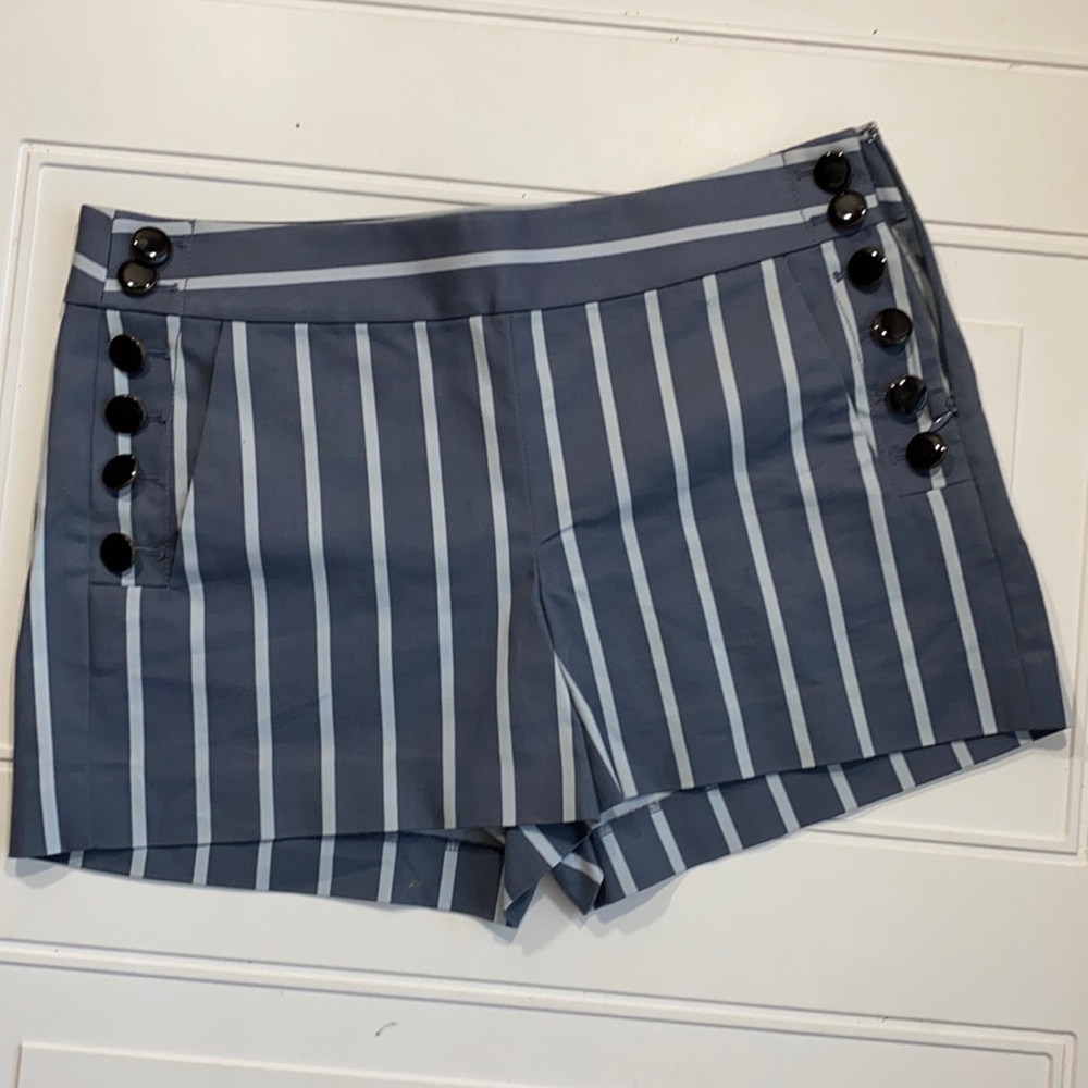 Loft Striped Sailor Riviera Gray Shorts 4 - Picture 2 of 9
